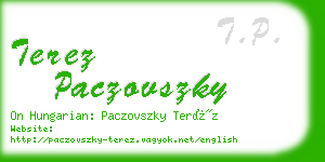 terez paczovszky business card